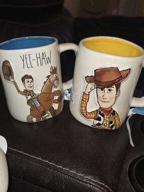 Rae Dunn Woody Character Ceramic Mug Set